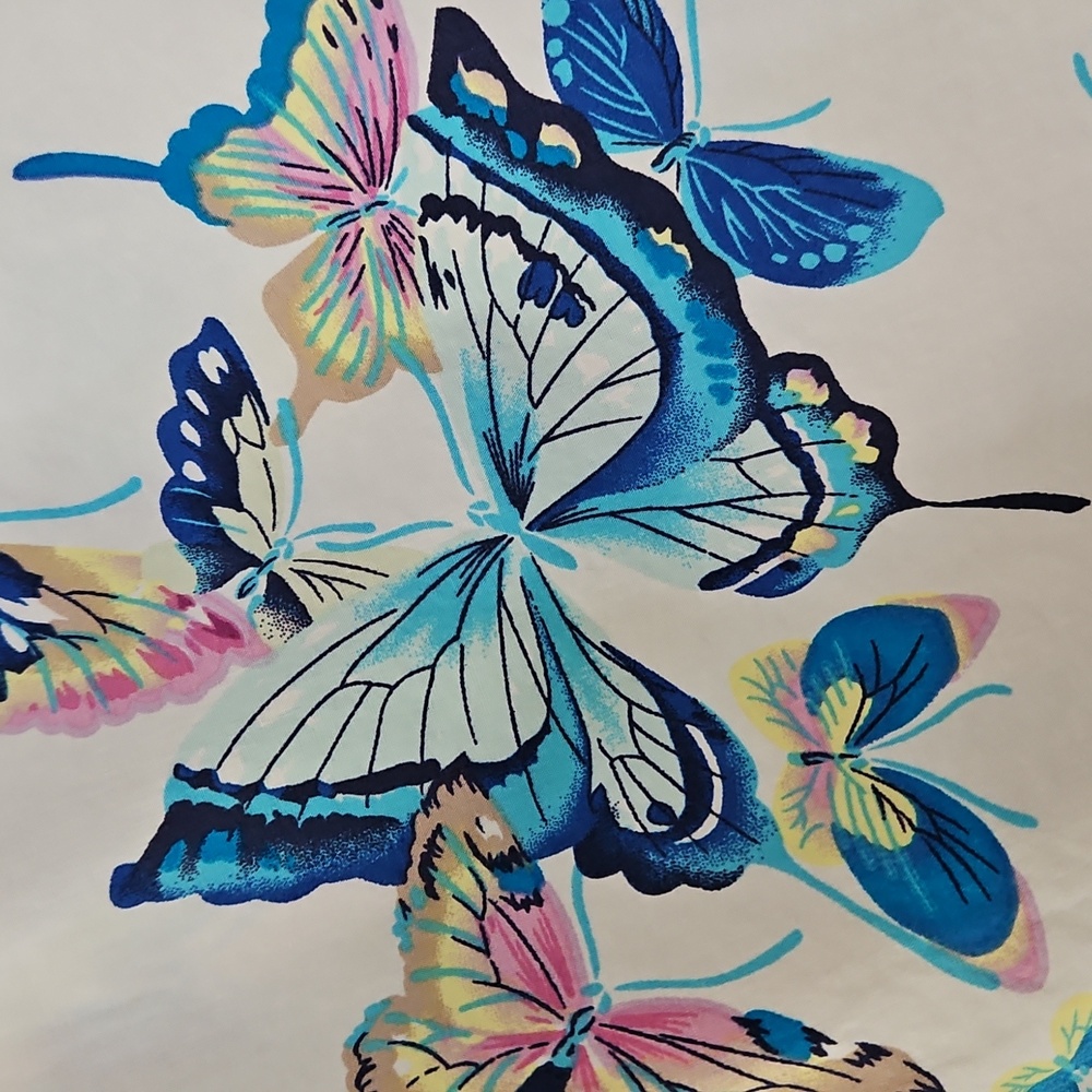 Talbots Cotton Butterfly Button-up Shirt Fairy Whimsical Size Small - Picture 4 of 14